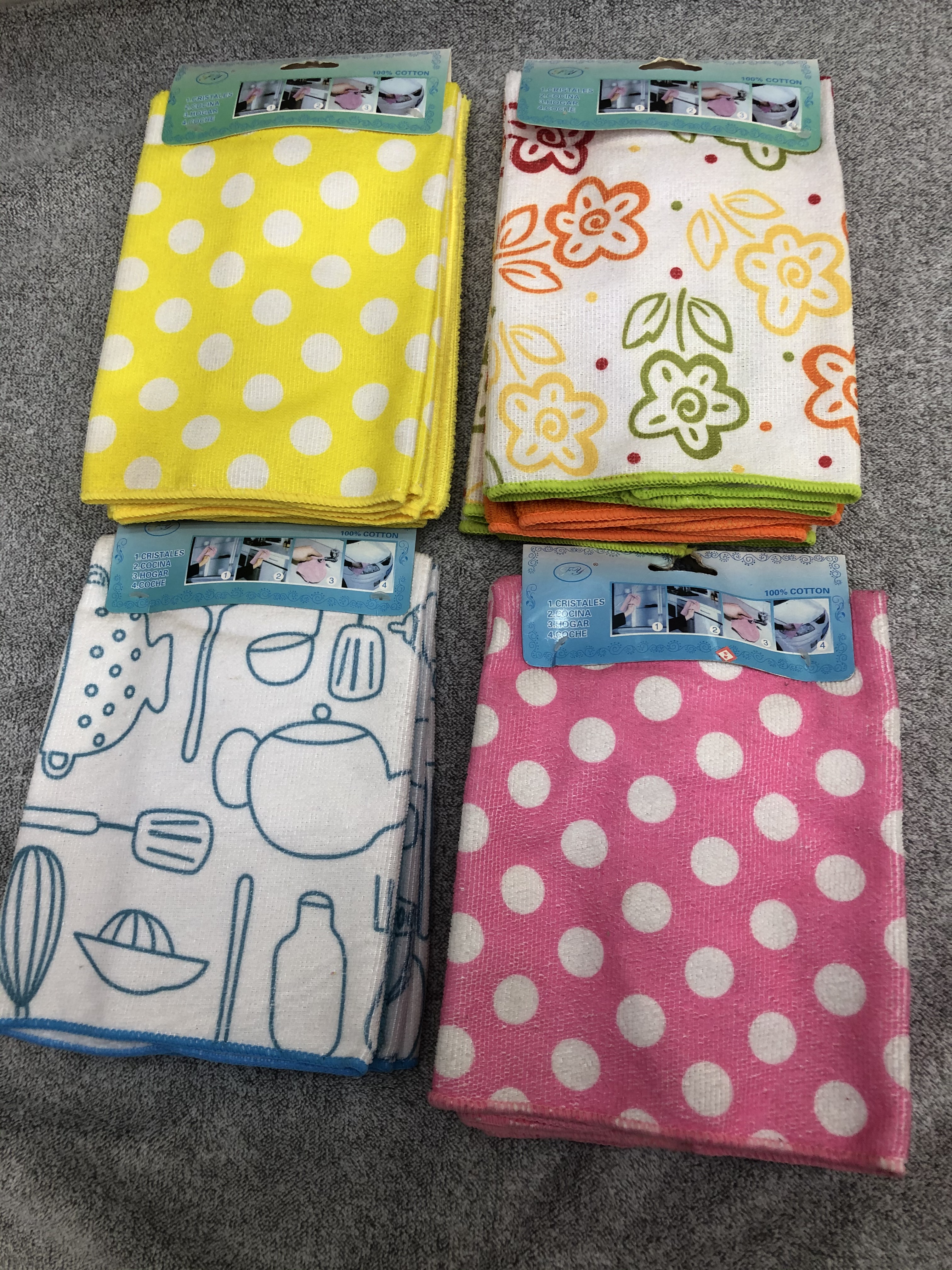 2 Flower a vegetarian microfiber kitchen car wash cloth thumbnail