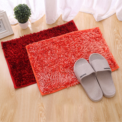 雪尼尔亮光丝地毯卫生间防滑脚垫厨房吸水门垫客厅简约进门毯