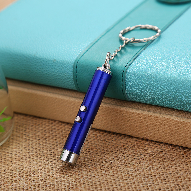 Two-in-one mini LED flashlight, infrared laser flashlight, pointer, pen ring, hanging decoration, cat teaser manufacturer Item Picture