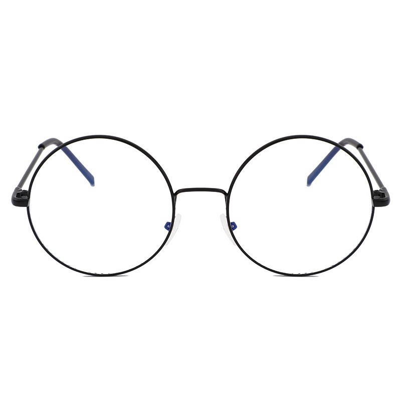 2020 new anti-blue light goggles, trendy glasses, round frame, retro flat light glasses, one-piece consignment wholesale Specification image