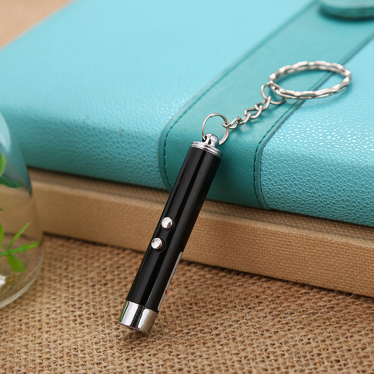 Two-in-one mini LED flashlight, infrared laser flashlight, pointer, pen ring, hanging decoration, cat teaser manufacturer details Picture