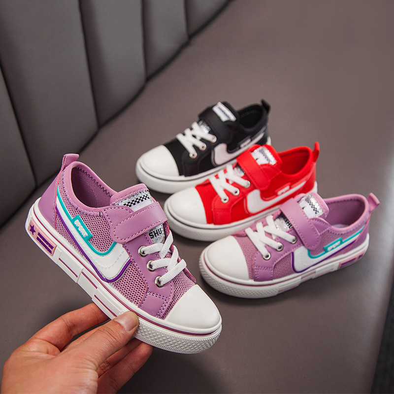 Children's shoes 2020 Spring and autumn new canvas shoes for children girls cloth shoes for primary school students leisure breathable soft soles baby shoes