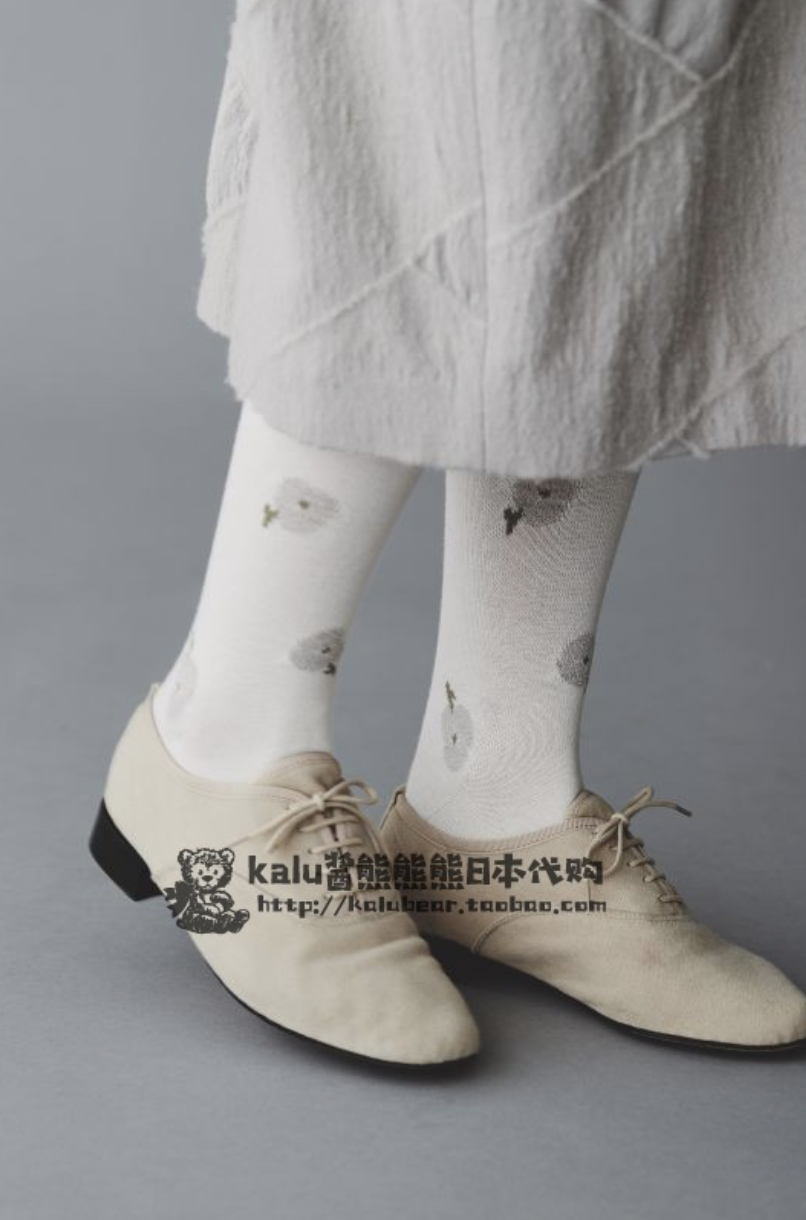 mina perhonen ohayo小花羊毛混纺连裤袜