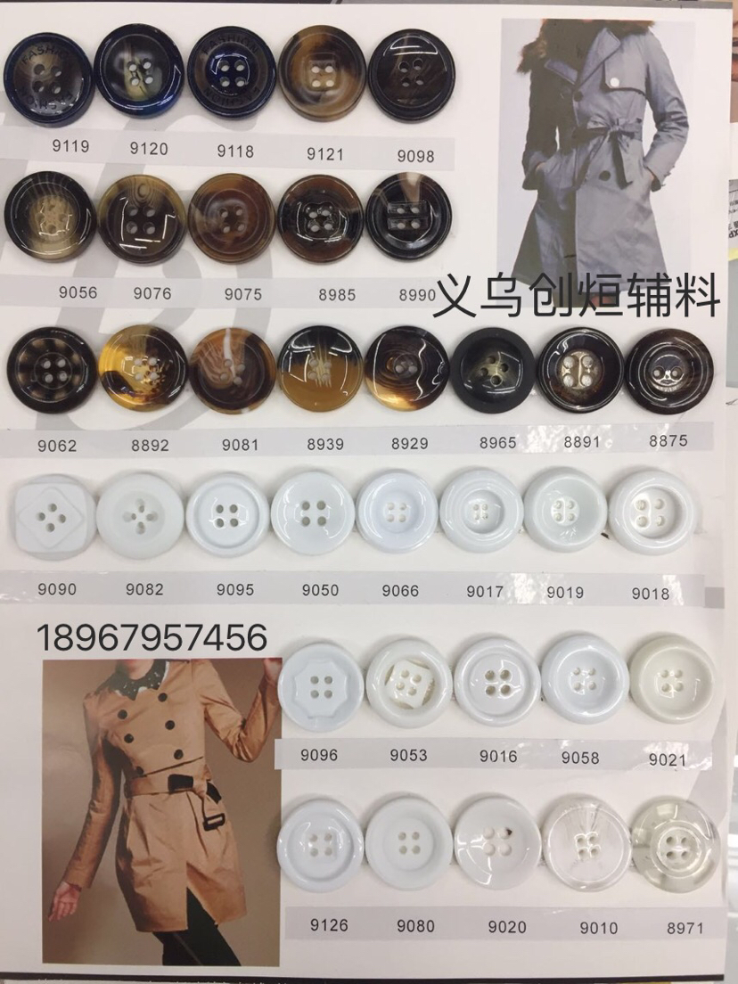 休闲 时尚 风衣扣细节图