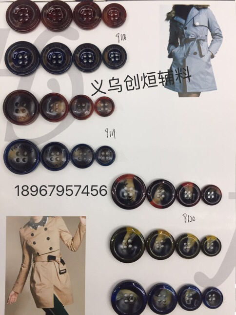休闲 时尚 风衣扣产品图