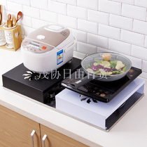 Creative induction cooker rack kitchen gas stove cover bracket domestic iron art storage rack