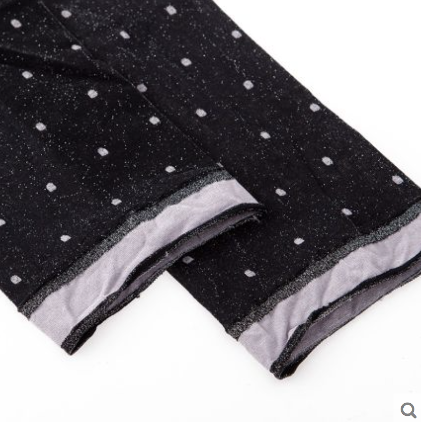 日本厚木进口连裤袜女王范性感丝袜波点银珠光九分打底裤产品图