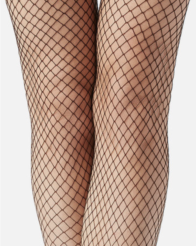 女士莱卡系列性感黑色渔网袜网纹连裤袜细节图