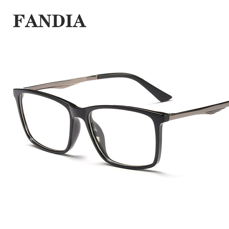 G8010 TR90 new men's flat lens fashion craft metal mirror foot casual business glasses frame thumbnail