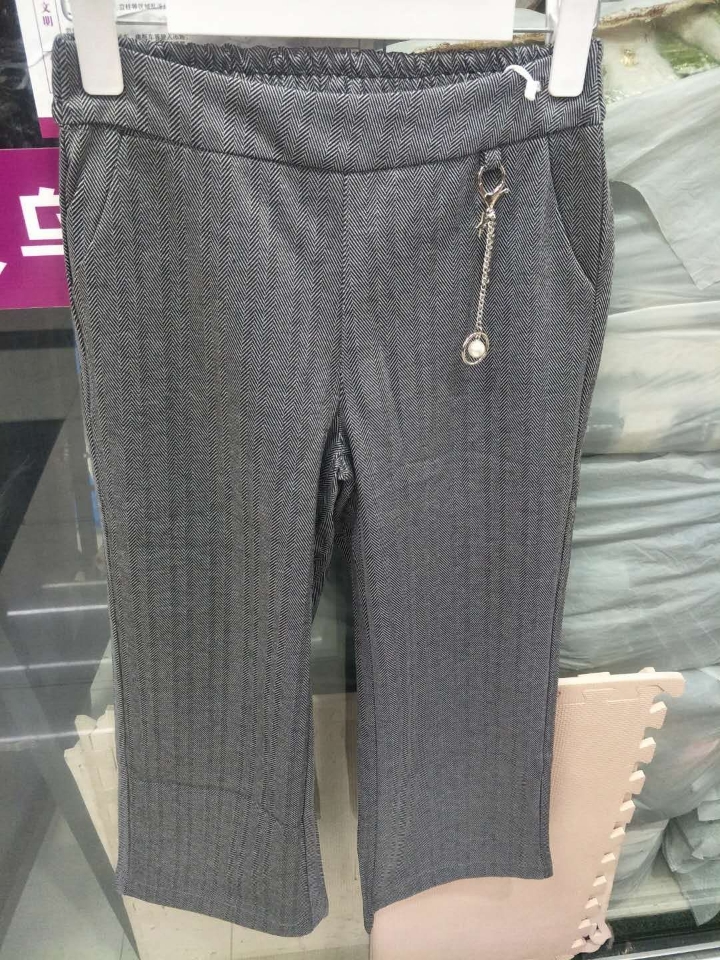 Golden Dream Shadow Spring Edition herringbone nine-inch straight leg, versatile, elastic and elegant long leg pants Item Picture