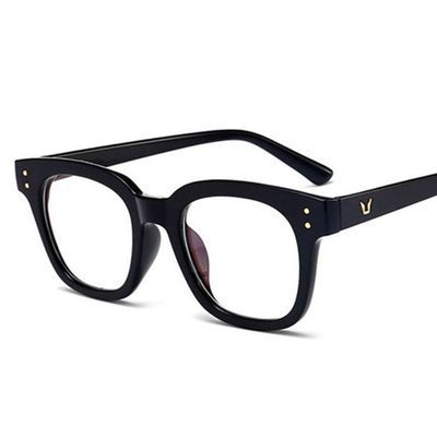 GM2019 Black-framed Sydney same style glasses UNAC large-framed slimming and face-smoothing trendy flat glasses for both men and women Item Picture