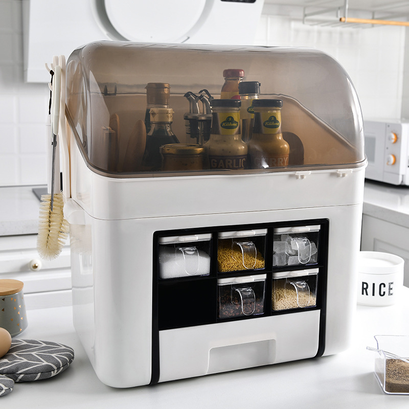 防尘刀具架刀架多功能厨房刀具收纳架套装组合大容量调味盒置物架产品图