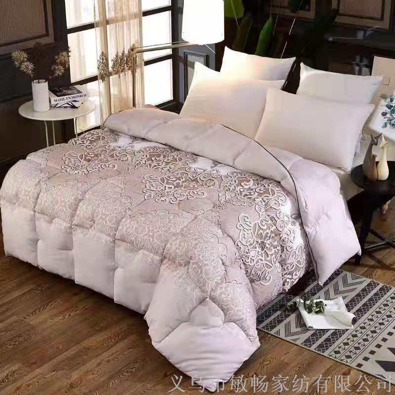 Yiwu Good Goods New Arctic Warm Velvet Fabric Feather Silk Cotton Thick Warm Winter Quilt Series details Picture