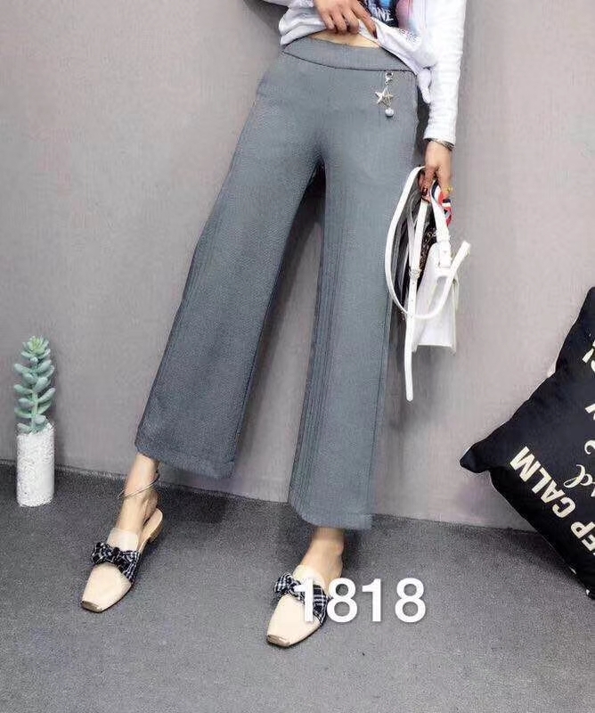 Golden Dream Shadow Spring Edition herringbone nine-inch straight leg, versatile, elastic and elegant long leg pants Specification image