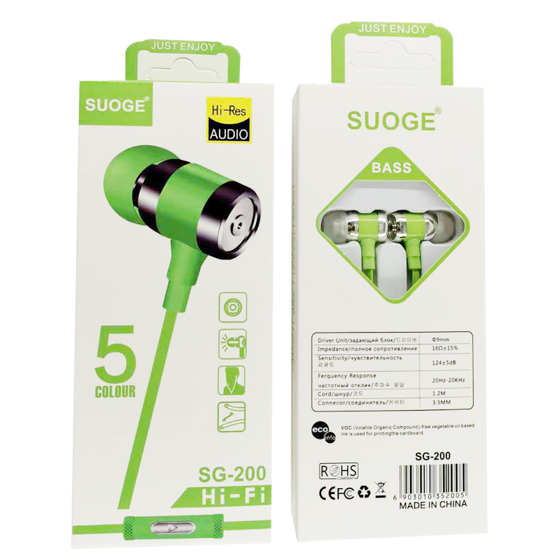 SUOGE SG-200 Mobile Phone Headphones (with microphone) Item Picture