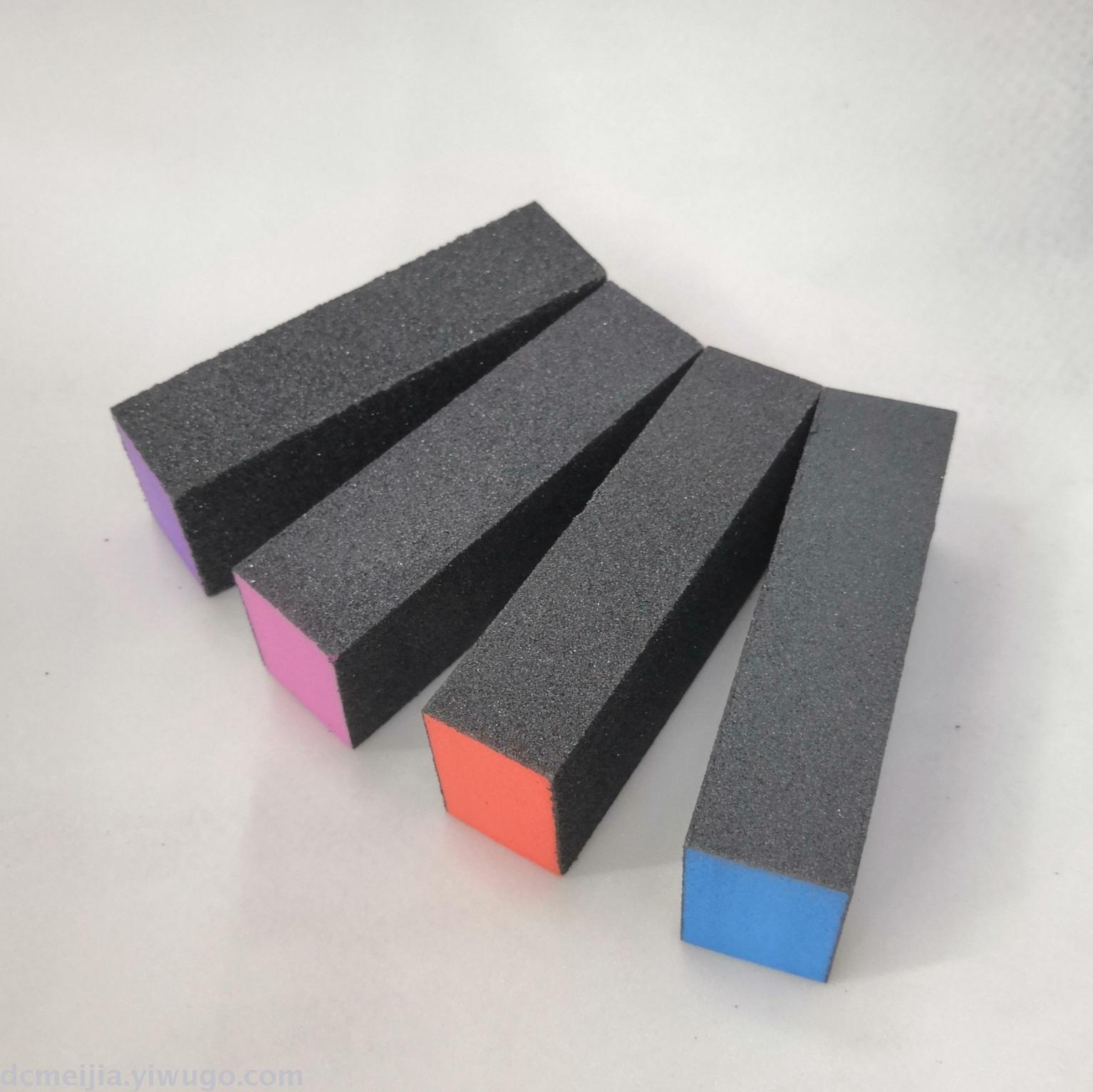 Nail care tools, sponge files, bean cubes, nail care supplies, tofu blocks, three-sided black sand tofu blocks, orange cubes Specification image