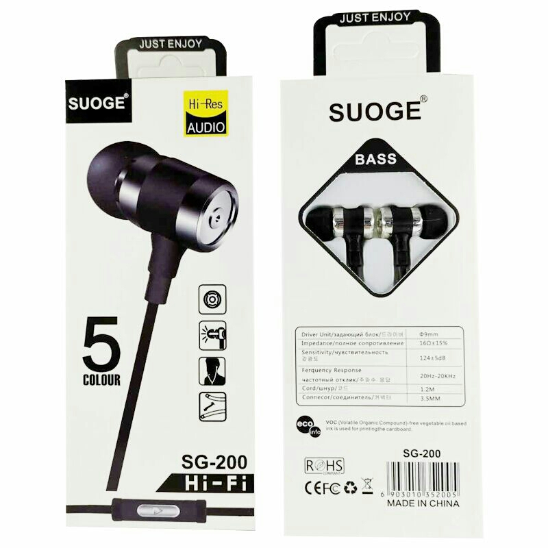 The SG-200 mobile phone headphones come with a microphone details Picture