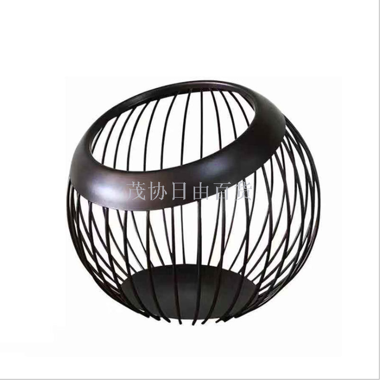 Ironwork fruit plate, creative European-style dried fruit, living room home storage basket, Nordic fruit basket, Amazon fruit plate, fruit blue details Picture