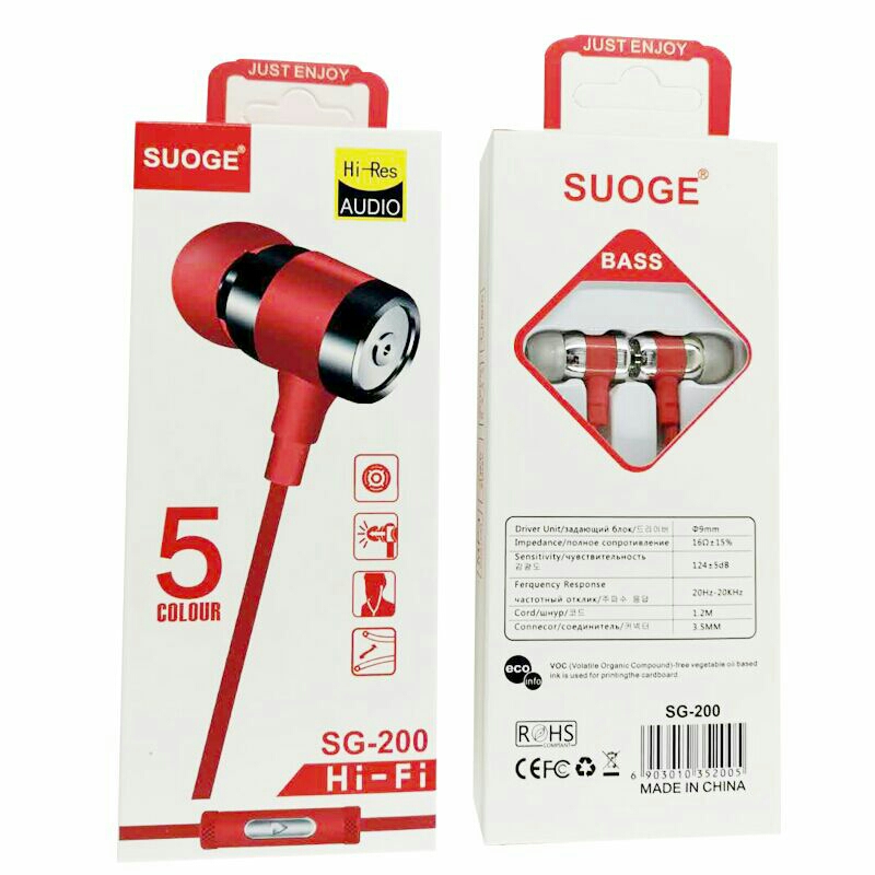 The SG-200 mobile phone headphones come with a microphone Item Picture