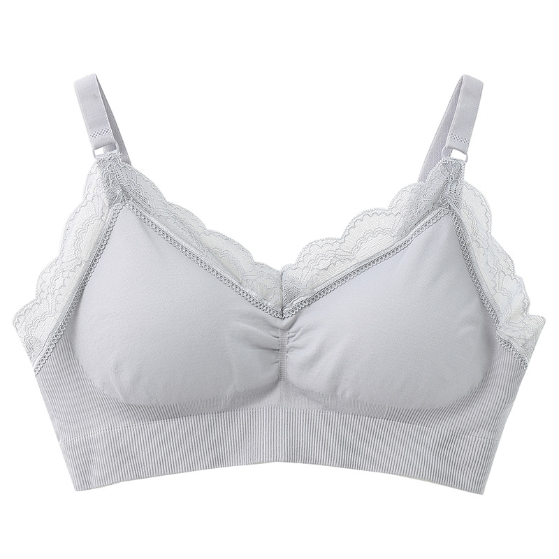 Young Women Without Underwire Holding Comfortable Seamless Super Elastic Lace Edge Soft One Bra European And American Underwear Item Picture
