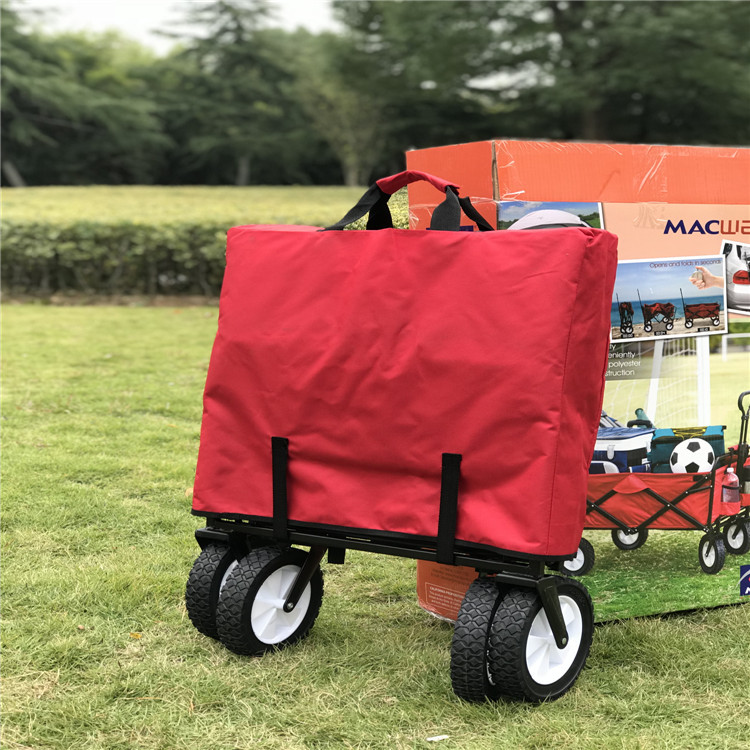 新款便携购物旅游行李工具车 多功能户外野营沙滩钓鱼折叠手拉车白底实物图