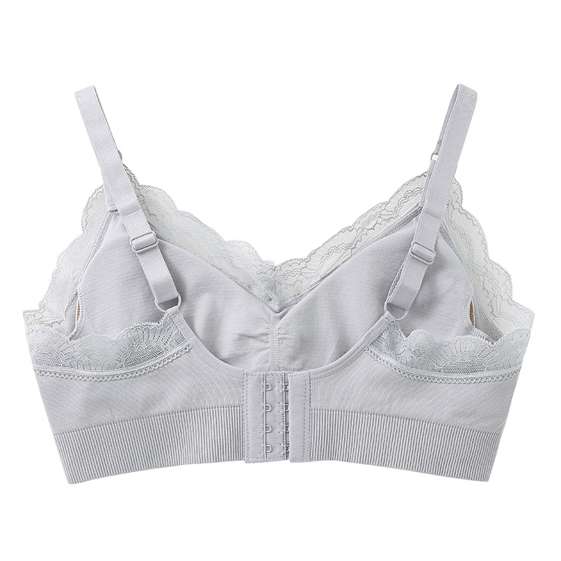 Young Women Without Underwire Holding Comfortable Seamless Super Elastic Lace Edge Soft One Bra European And American Underwear details Picture