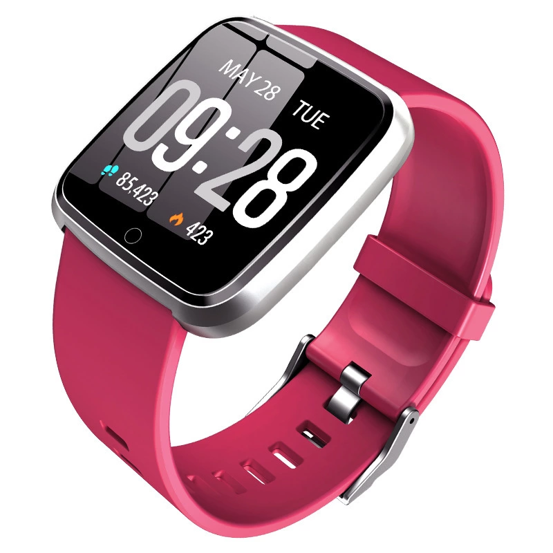 ZN74跨境新款彩屏方形智能手环1.3寸大屏防水心率运动蓝牙手环图