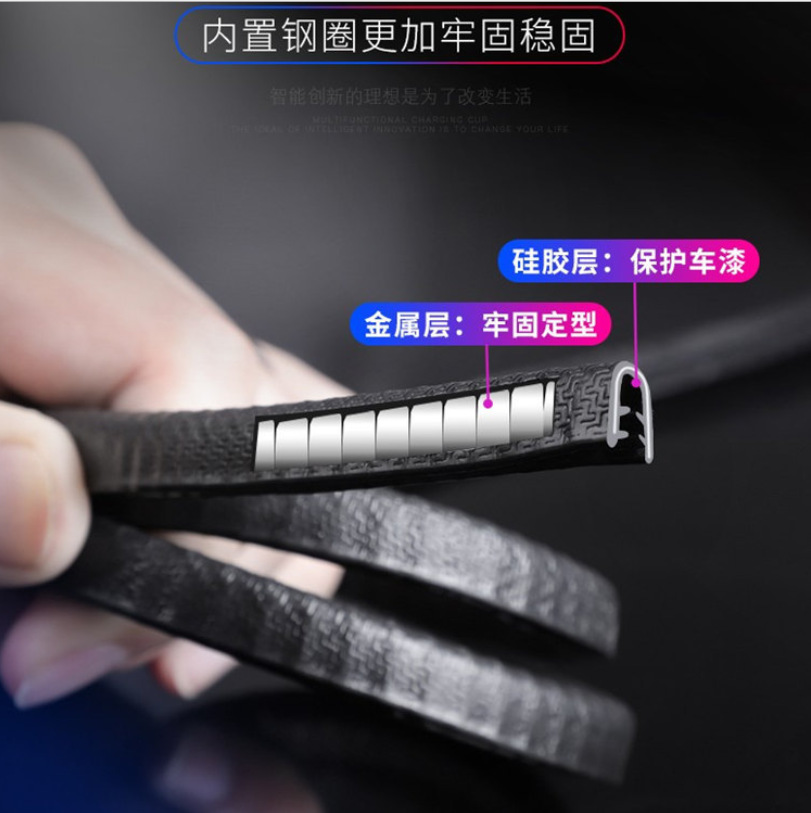 Car anti-scratch invisible door edge protection strip, universal non-adhesive anti-collision sticker, body decoration threshold adhesive strip, rear bumper protection anti-scratch strip Item Picture
