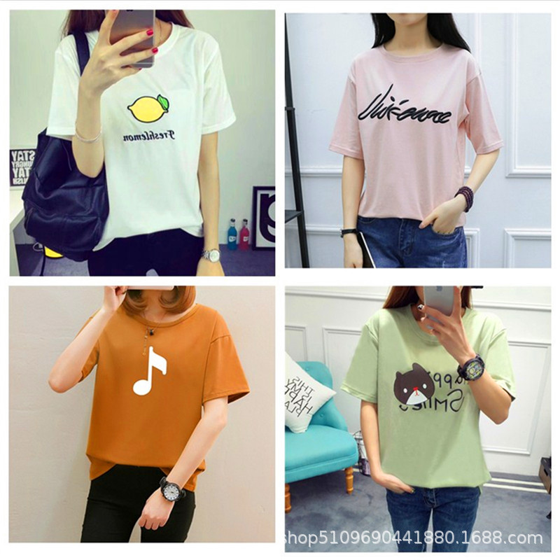 女式T恤实物图