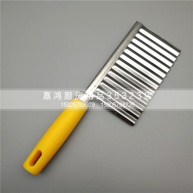 Kitchen Wave Knife Potato Knife Fancy Corrugated Knife Homemade Wavy Cutter Manual Potato Lattice Specification drawing