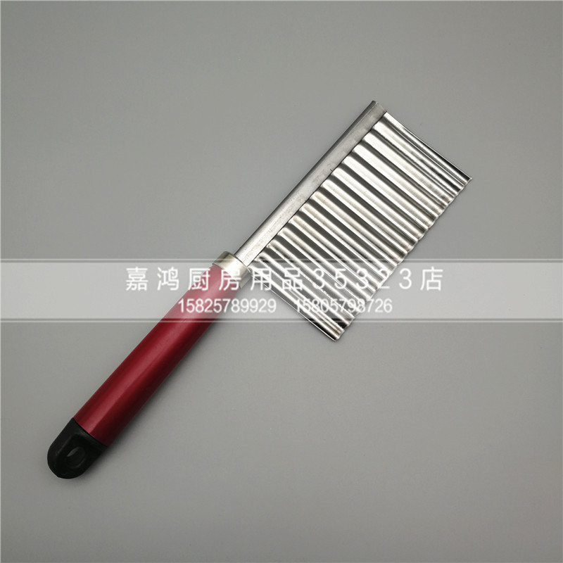 Kitchen Wave Knife Potato Knife Fancy Corrugated Knife Homemade Wavy Cutter Manual Potato Lattice details Picture