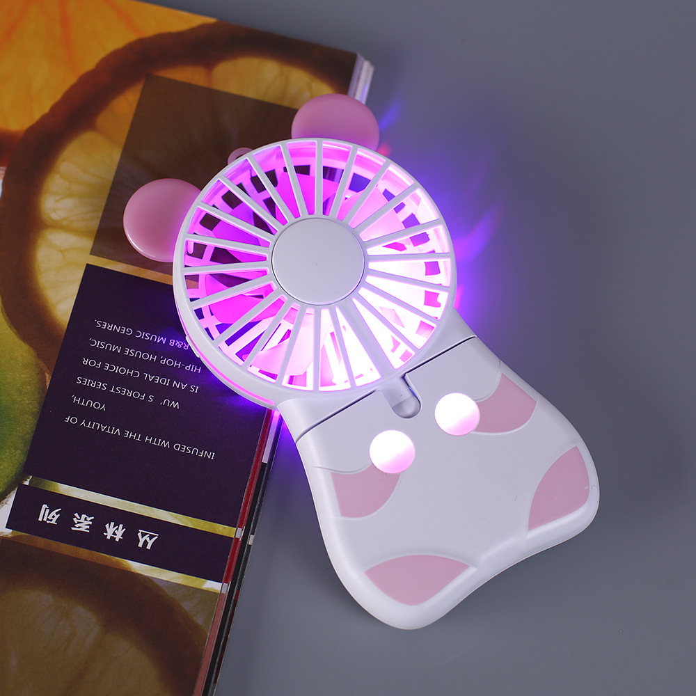 2020 New fan Mini handheld colorful Mini convenient USB strong fan desktop multi-angle full figure