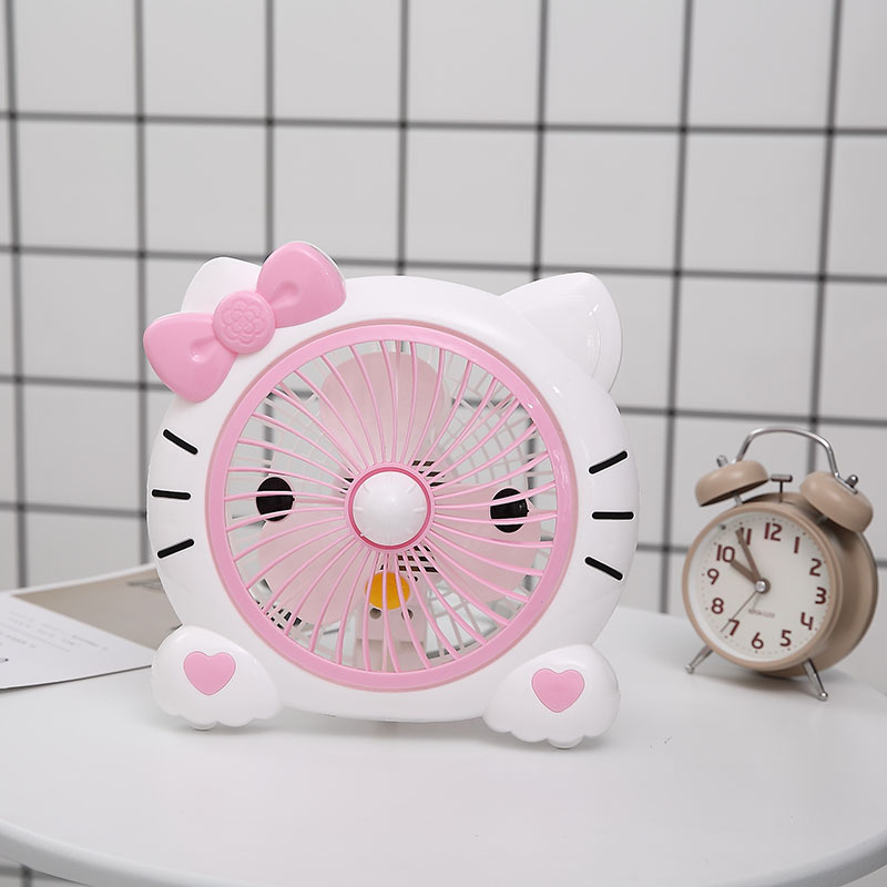 Wholesale cartoon fans small bedside electric fans turning fan dormitory mini fans