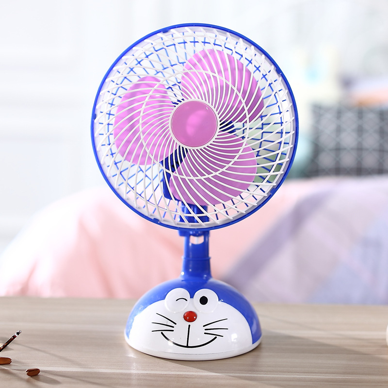 Summer cartoon fan mini fan shaking fan small electric fan Student dormitory desk fan home electric fan