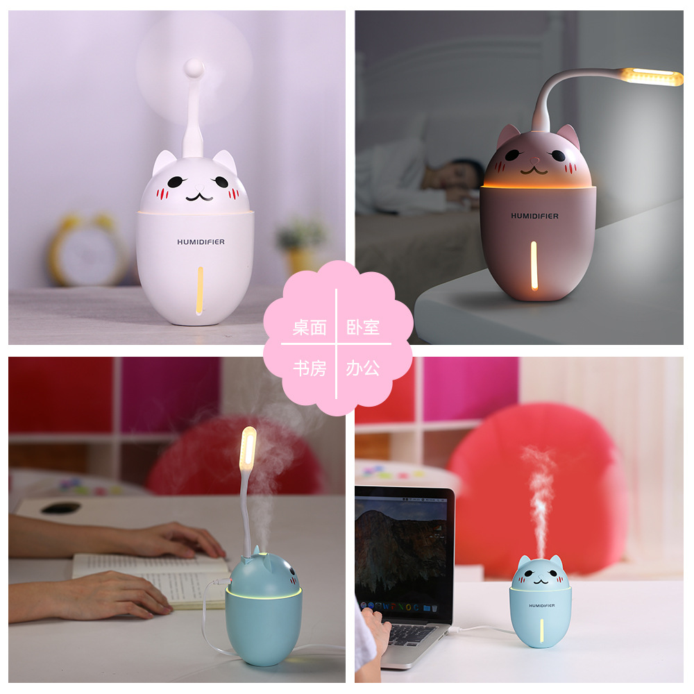 Shizhi products manufacturers direct creative pet cartoon three in one home anion USB mini humidifier details Picture