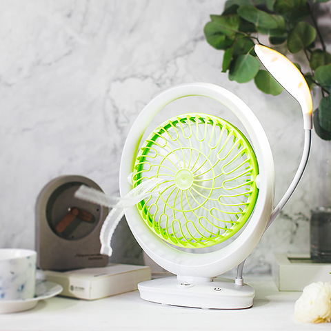 Jr-2018 Lamp fan Rechargeable battery rechargeable domestic fan in student dormitory