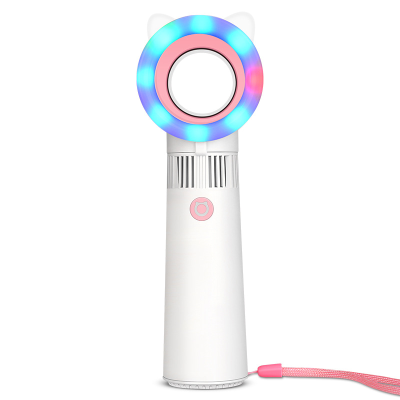 New leafless portable Mini fan Colorful Catgirl hand-held UBS Lazy fan