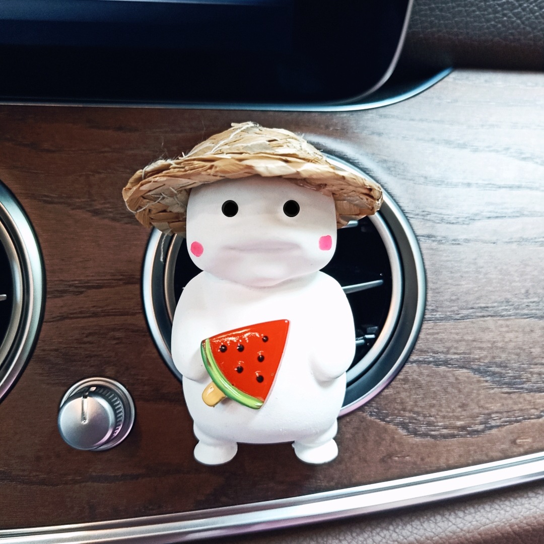 Car perfume, Watermelon Fat King, air outlet perfume holder, car aromatherapy ornament, interior diffuser stone decoration