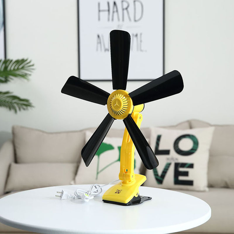 Five-blade table fan household desk fan Student dormitory fan fan mini fan plug in
