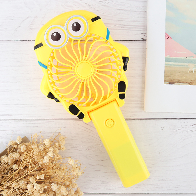 Summer cartoon mini folding desktop Fan summer custom LOGO gift fan for children and students