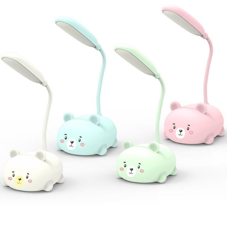 Creative Gift Cartoon bear Animal Mini lamp USB charging LED lamp Student learning eye care book lamp details Picture