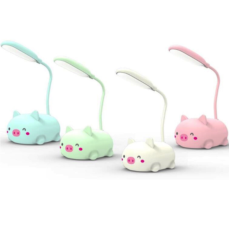 Cute pig Mini Lamp WITH USB charging LED lamp student learning eye care book Lantern Festival energy gift full figure