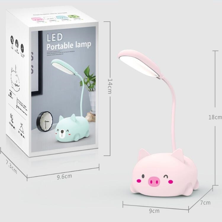 Cute pig Mini Lamp WITH USB charging LED lamp student learning eye care book Lantern Festival energy gift details Picture