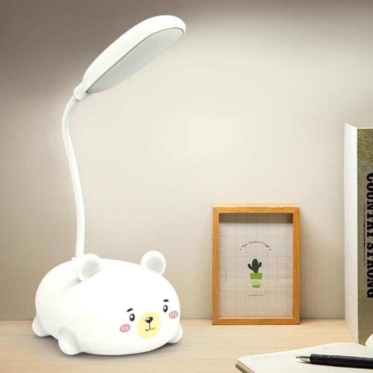 Creative Gift Cartoon bear Animal Mini lamp USB charging LED lamp Student learning eye care book lamp full figure