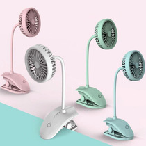 Summer hot selling creative cartoon USB Charging three-speed small fan portable mini clip student fan gift