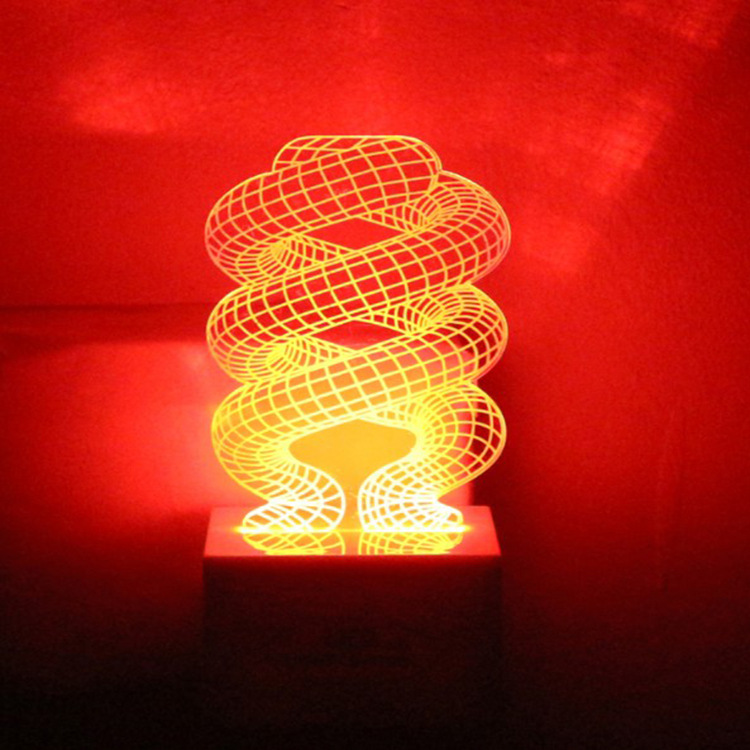 New strange plug-in intelligent creative light night light cartoon 3D spiral LED night light