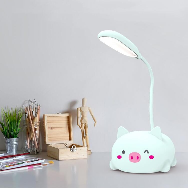 Cute pig Mini Lamp WITH USB charging LED lamp student learning eye care book Lantern Festival energy gift Item Picture