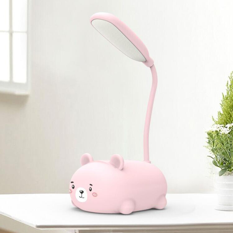 Creative Gift Cartoon bear Animal Mini lamp USB charging LED lamp Student learning eye care book lamp Item Picture