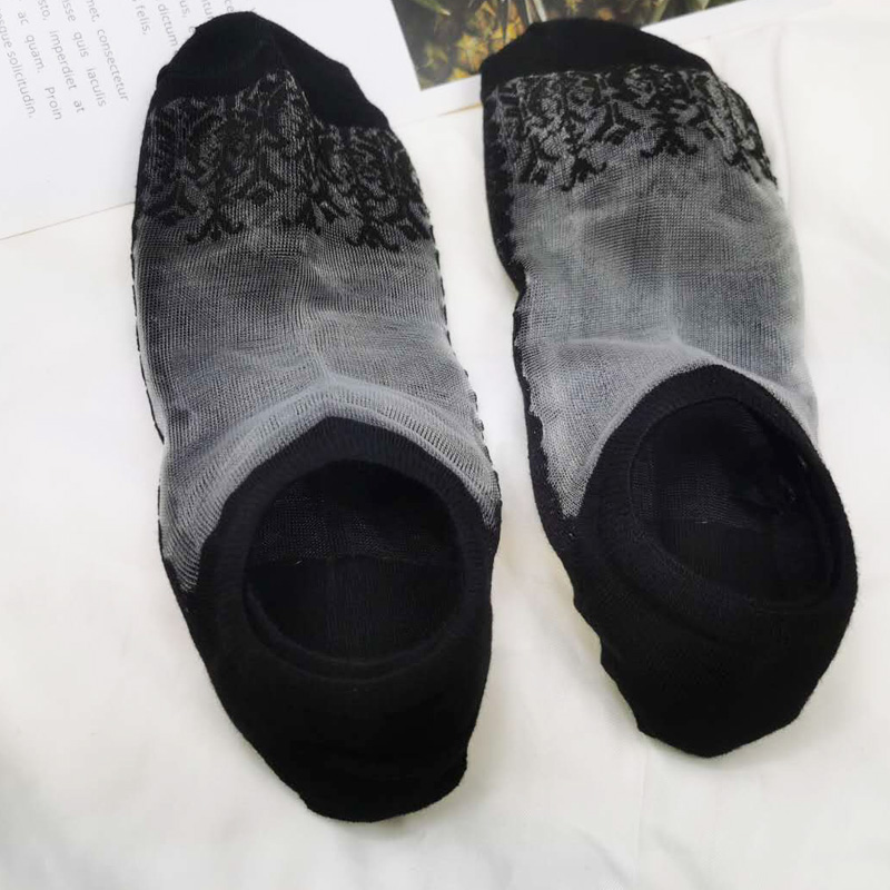 女士袜子薄款水晶丝袜透明夏款船袜玻璃棉底产品图