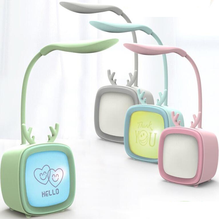 Cartoon ram TV mini desk lamp USB charging LED atmosphere lamp eye care lamp for children and students